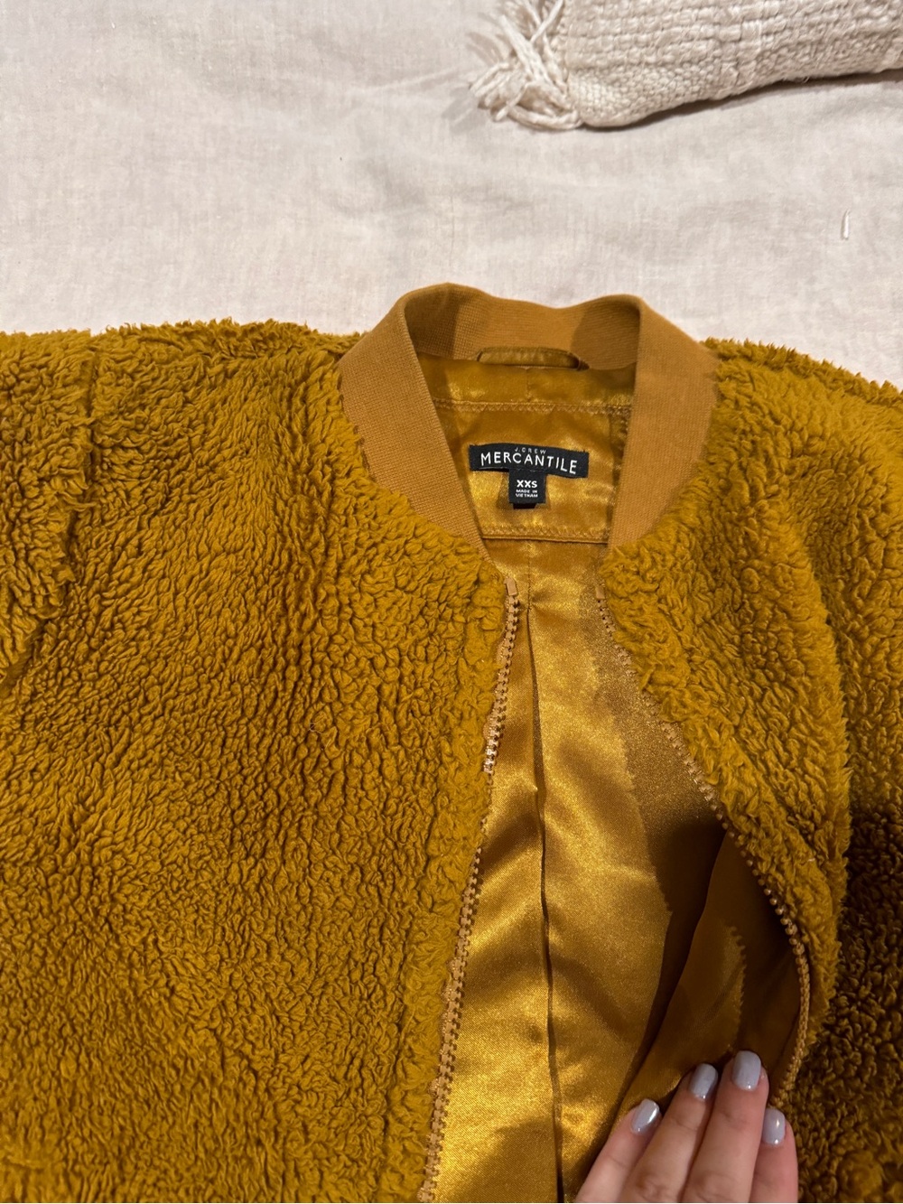 Madewell Mustard Sherpa Bomber Jacket XXS Women’s